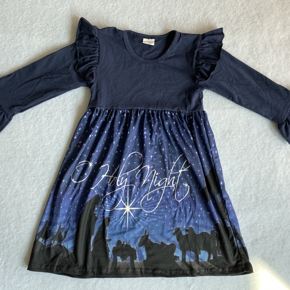 Nativity Navy Blue Dress - Picture 2 of 2